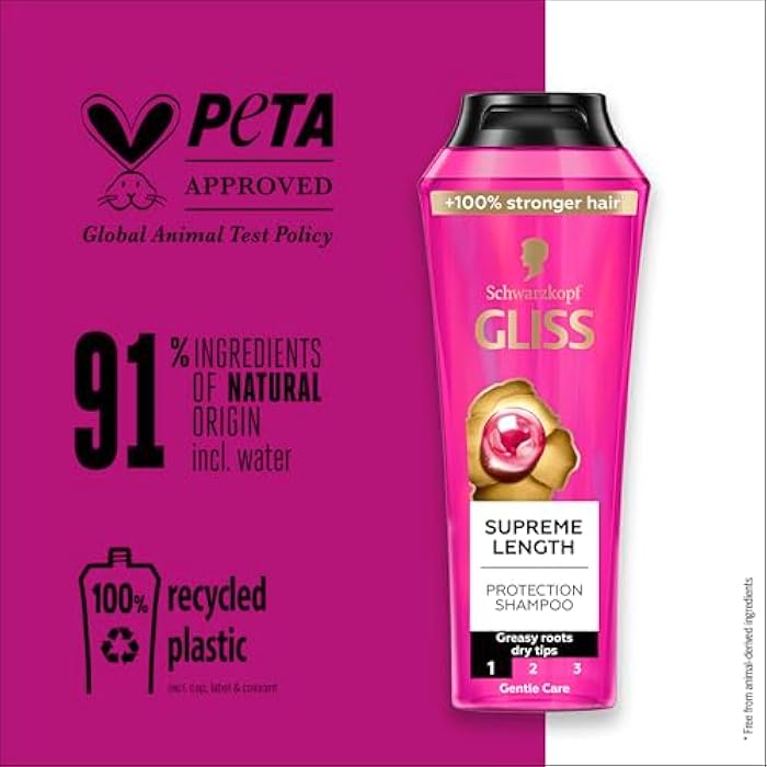Gliss Supreme Length Shampoo, 400ml — Specially formulated for long hair, this shampoo promotes healthy length by fortifying and protecting against breakage - Image 5
